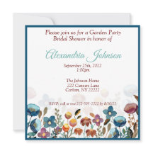 Invitación a la ducha de novia del Fiesta Wildflow