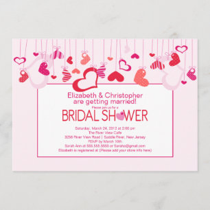 Invitación a la ducha de novia del moderno San Val