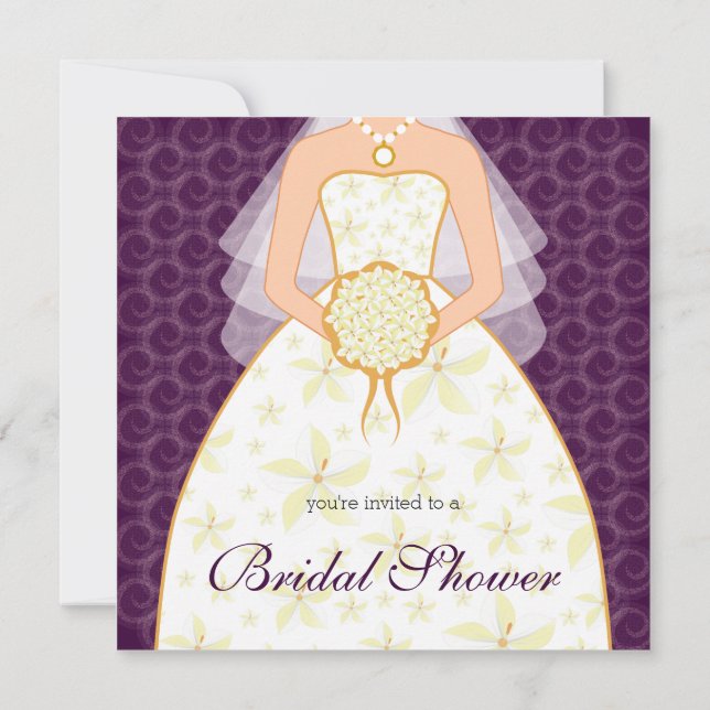 Invitación a la ducha de novia del Personalizado d (Reverso)