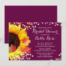 Invitación a la ducha de novia del plumero de gira