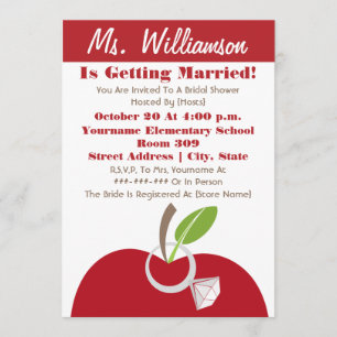 Invitación a la ducha de novia del profesor - Anil