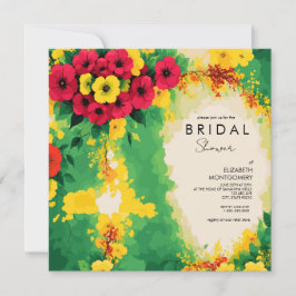Invitación a la ducha de novia del Reggae floral t