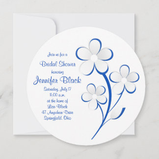 Invitación a la ducha de novia del Royal Blue Whit