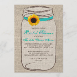 Invitación a la ducha de novia del Sunflower Mason