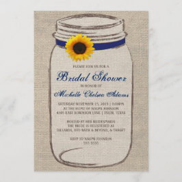 Invitación a la ducha de novia del Sunflower Mason