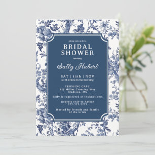 Invitación a la ducha de novia Delft Chinoiserie