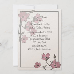 Invitación a la ducha de novia Dogwood