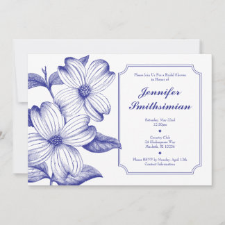 Invitación a la ducha de novia Dogwood