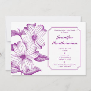 Invitación a la ducha de novia Dogwood