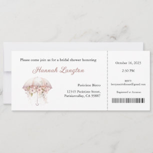 Invitación a la ducha de novia, ducha de novia flo