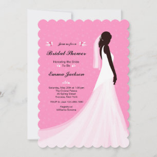 Invitación a la ducha de novia Ebony