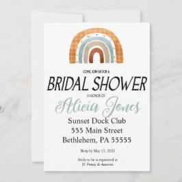 Invitación a la ducha de novia en el arco iris