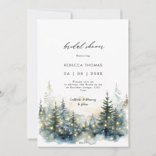 invitación a la ducha de novia en el bosque de inv