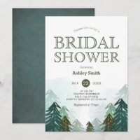 Invitación a la ducha de novia en el bosque Invier
