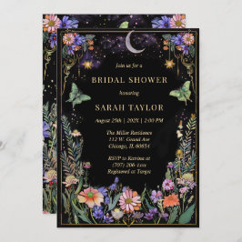 Invitación a la ducha de novia en el bosque oscuro