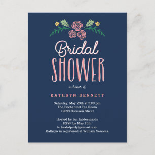 Invitación a la ducha de novia en el jardín de bon