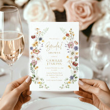 Invitación a la ducha de novia en el jardín de flo