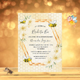 Invitación a la ducha de novia en el panal de miel