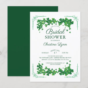 Invitación a la ducha de novia en el Shamrock irla