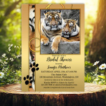 Invitación a la ducha de novia en el zoológico de 