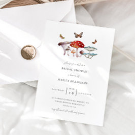 Invitación a la ducha de novia en hongos forestale