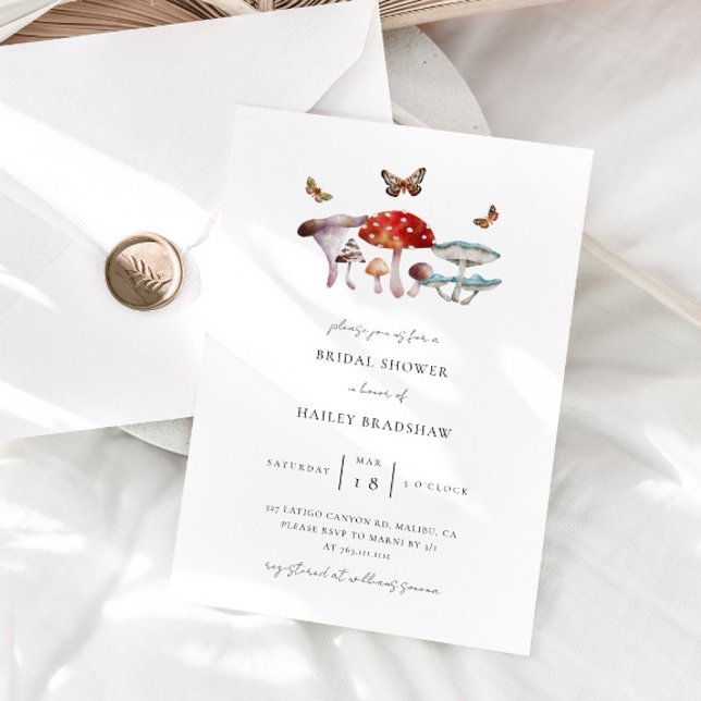 Invitación a la ducha de novia en hongos forestale (Subido por el creador)