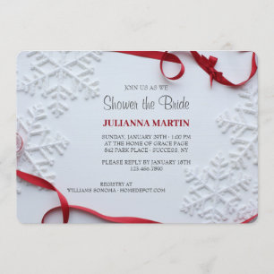 Invitación a la ducha de novia en invierno