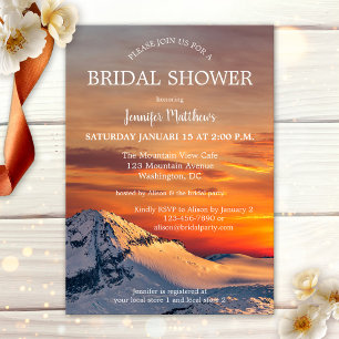 Invitación a la ducha de novia en invierno con ata