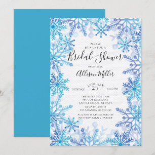 Invitación a la ducha de novia en invierno con cop