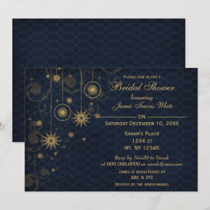 Invitación a la ducha de novia en invierno con cop