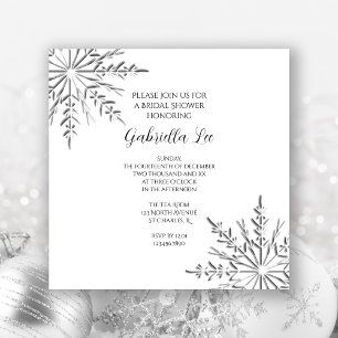 Invitación a la ducha de novia en invierno con cop