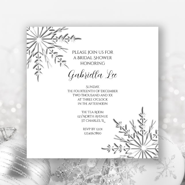 Invitación a la ducha de novia en invierno con cop (Subido por el creador)