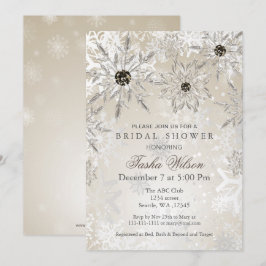 Invitación a la ducha de novia en invierno con pla