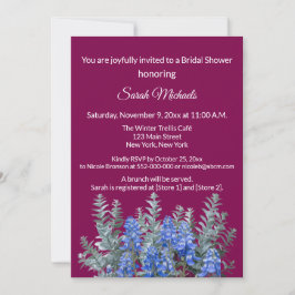 Invitación a la ducha de novia en invierno de Borg