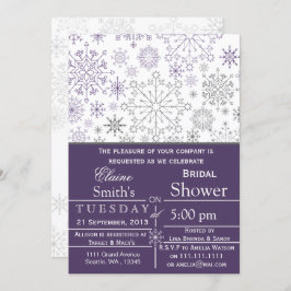 Invitación a la ducha de novia en invierno gris mo