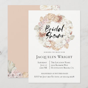 Invitación a la ducha de novia en la guirnalda de