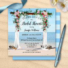 Invitación a la ducha de novia en la playa de Arch