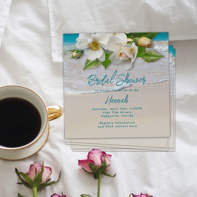 Invitación a la ducha de novia en la playa de Whit (Subido por el creador)