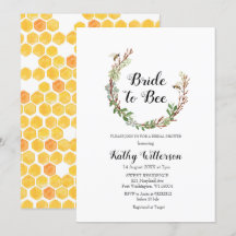 Invitación a la ducha de novia en la zona verde