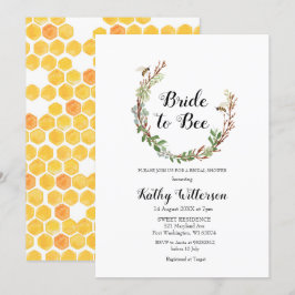 Invitación a la ducha de novia en la zona verde