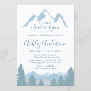 Invitación a la ducha de novia en los bosques de l