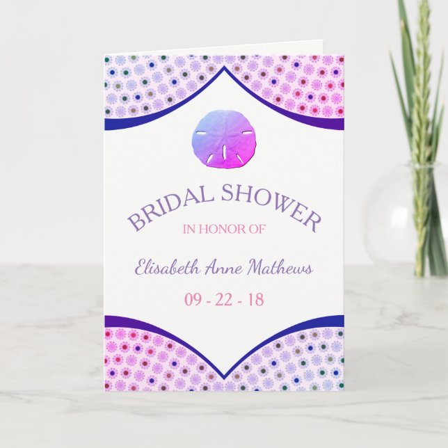 Invitación a la ducha de novia en Miami Beach (Anverso)