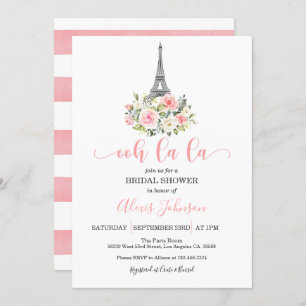 Invitación a la ducha de novia en París - Ooh La