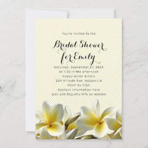 Invitación a la ducha de novia en Plumeria Amarill