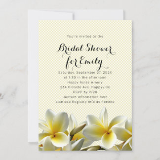 Invitación a la ducha de novia en Plumeria Amarill