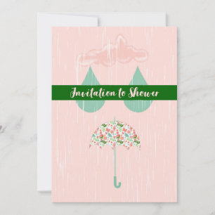 Invitación a la ducha de novia en rosa
