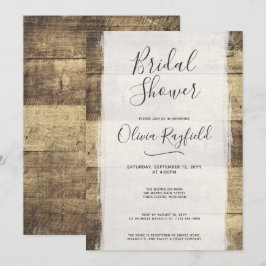 Invitación a la ducha de novia en un granero de vi