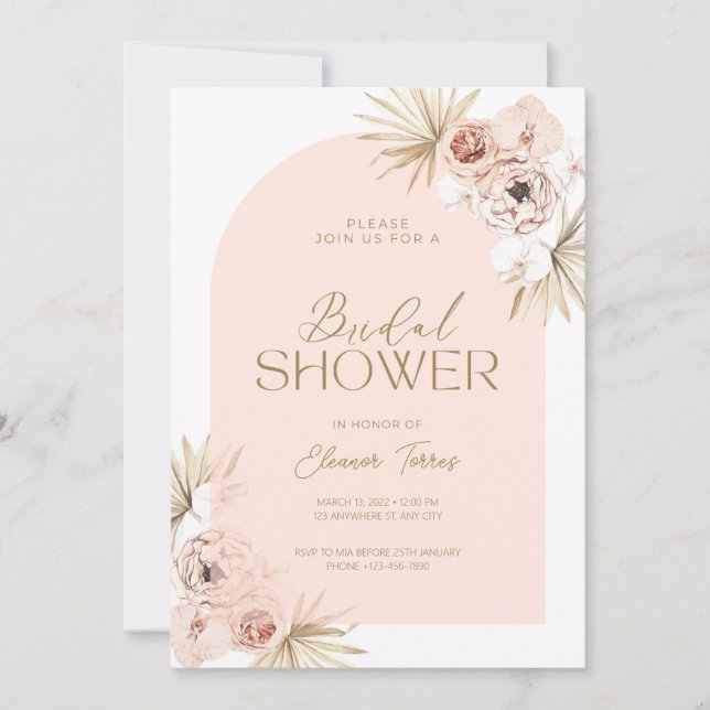 Invitación a la ducha de novia en un grupo de moda (Anverso)