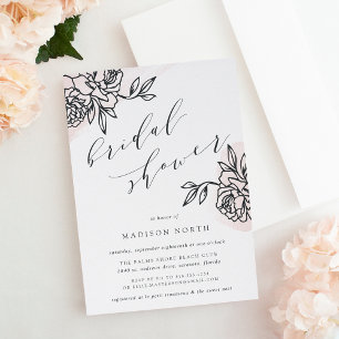 Invitación a la ducha de novia en un jardín secret