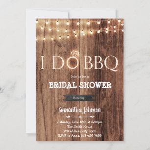 Invitación a la ducha de novia en una barbacoa rus
